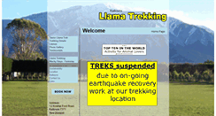 Desktop Screenshot of llamatrekking.co.nz